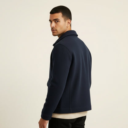 Navy blue high end fused jacket
