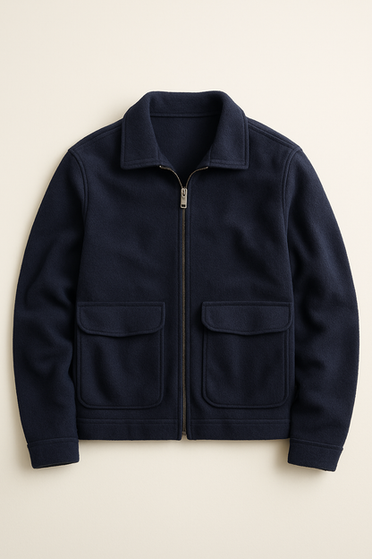 Navy blue high end fused jacket