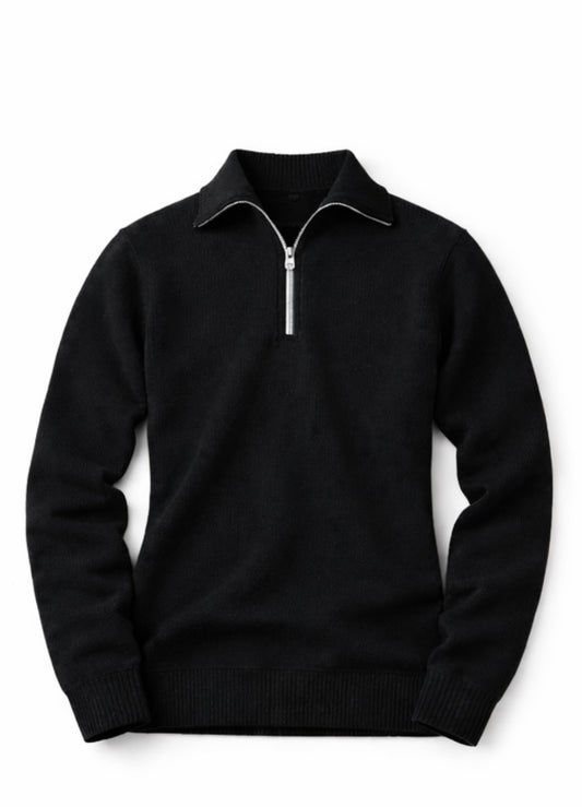 Black knitted sweater